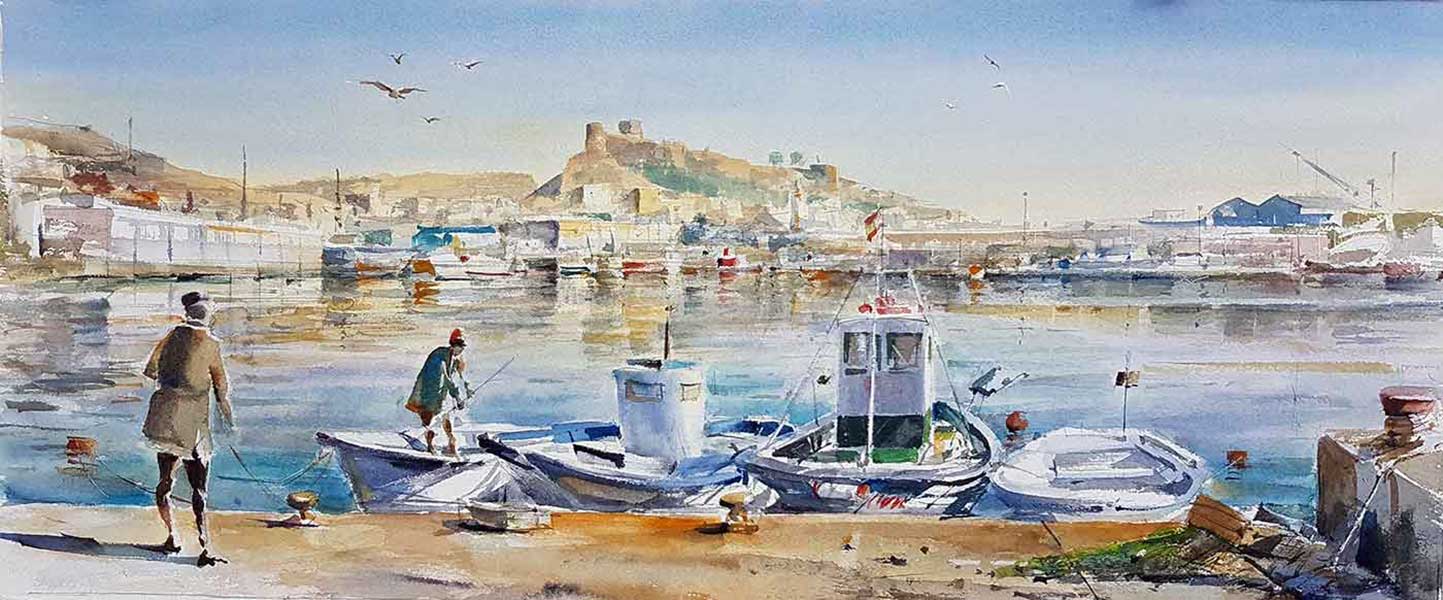 Watercolor80. Port of Almería