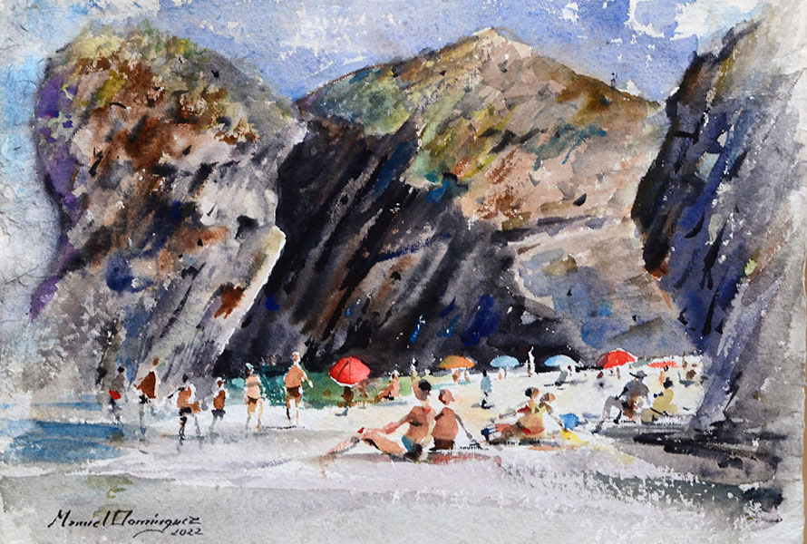 Watercolor 73-Beach of the Dead-Carboneras-Almería
