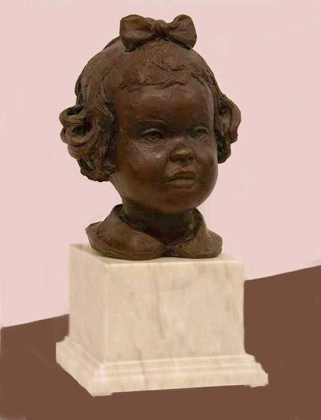 Bust in bronze to Berta