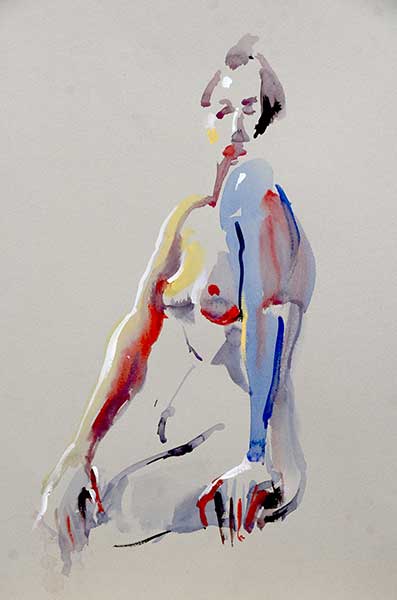 watercolor. nude woman 8