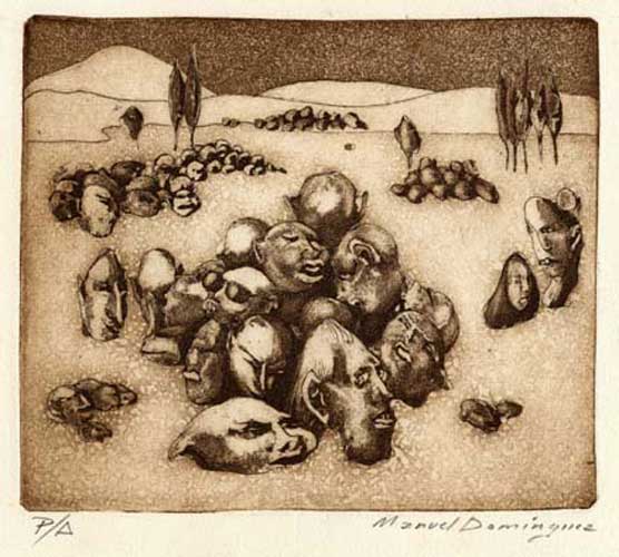 Stones. engraving of Manuel Domínguez