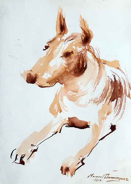 Bull Terrier-watercolor