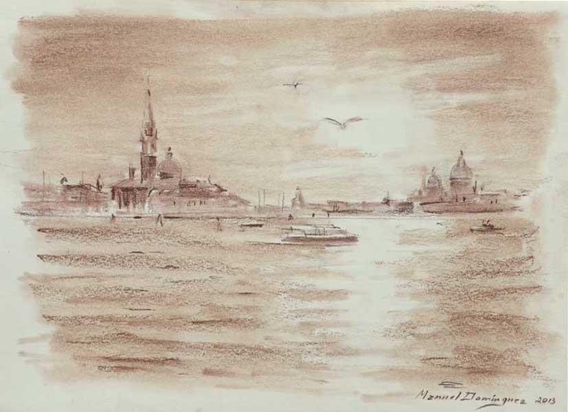 Venecia. Dibujo de Manuel Domínguez