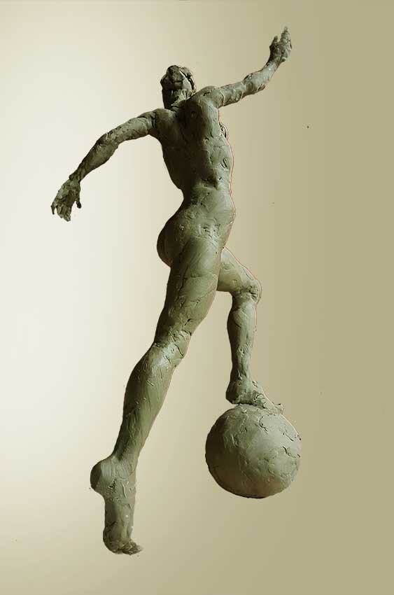 The jump. bronze scuplpture by Manuel Domínguez