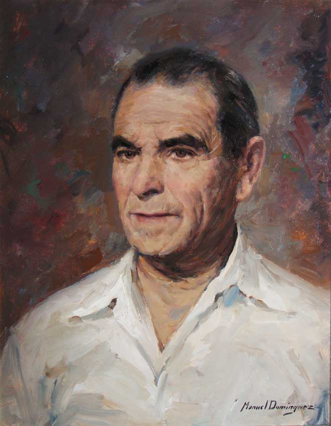 Oil portrait. Manuel Domínguez 34
