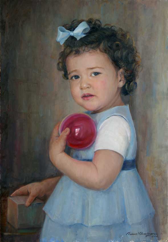Oil portrait. Manuel Domínguez 43