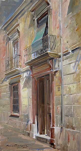 La puerta, pintura al óleo de Manuel Domínguez